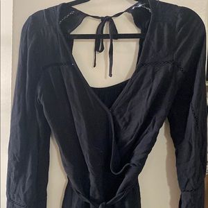Black long sleeve romper